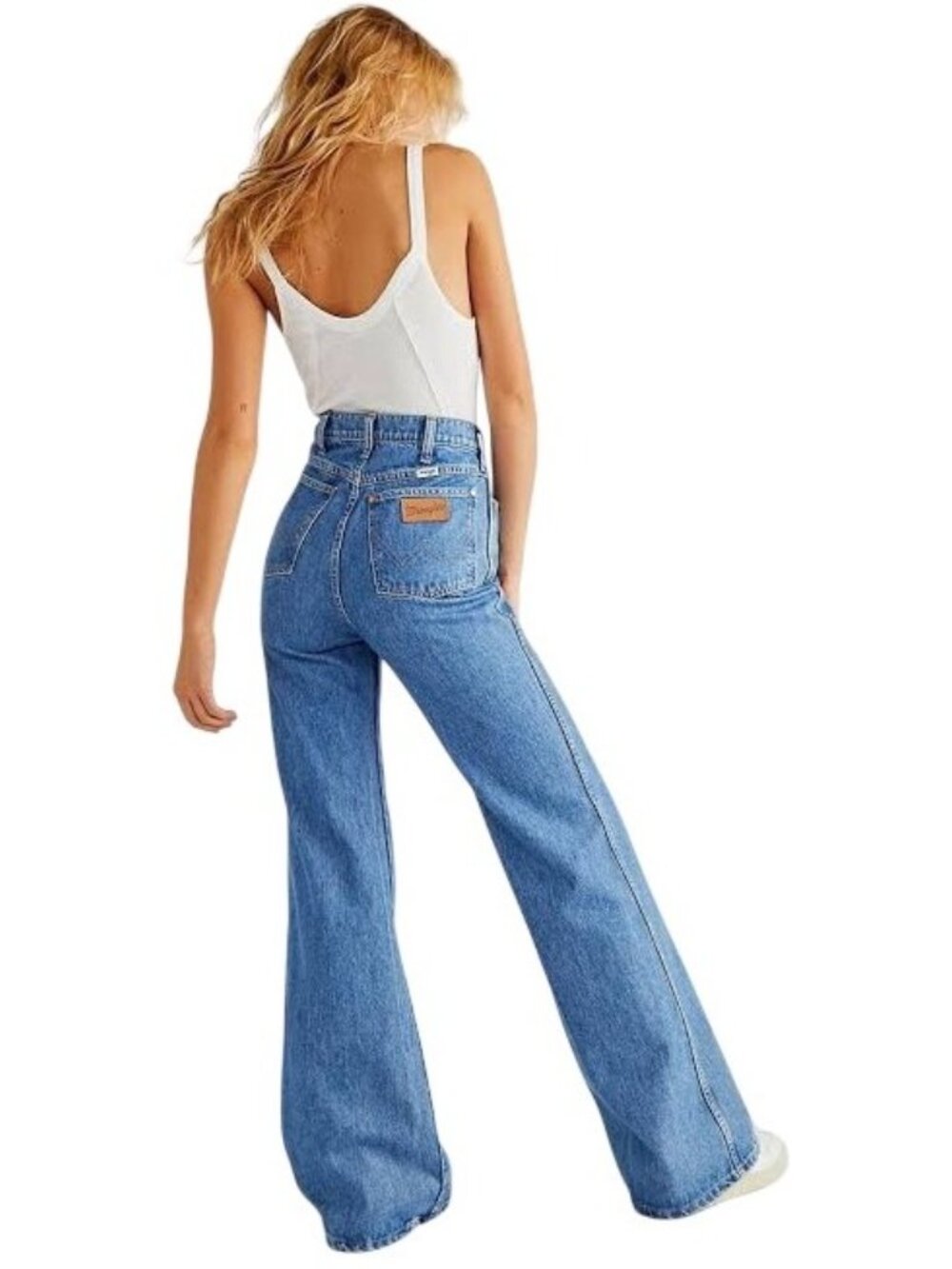 Wrangler Wanderer High-Rise Flare Jeans Denim Blue Size 27 New With Tag - Picture 3 of 16